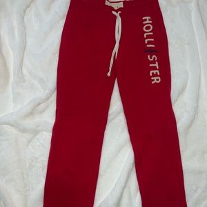 Red wide bottom hollister pants